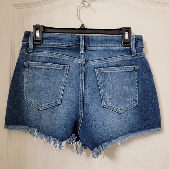 L.T.J. Letter to Juliet Size L Denim Blue Jean Cutoff Shorts, Gently Used Cond. - Picture 2 of 10